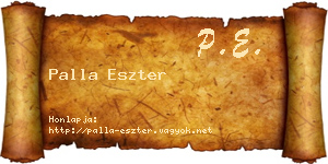 Palla Eszter névjegykártya